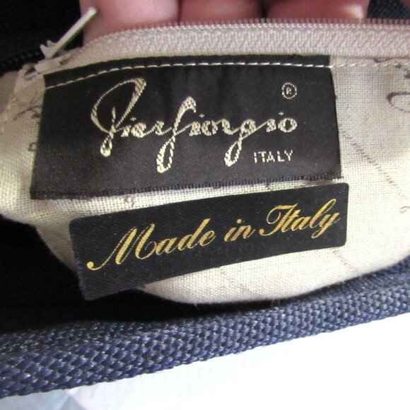 Pier Giorgio Vintage 1980’s blue woven straw purse handbag tote - Picture 4 of 4